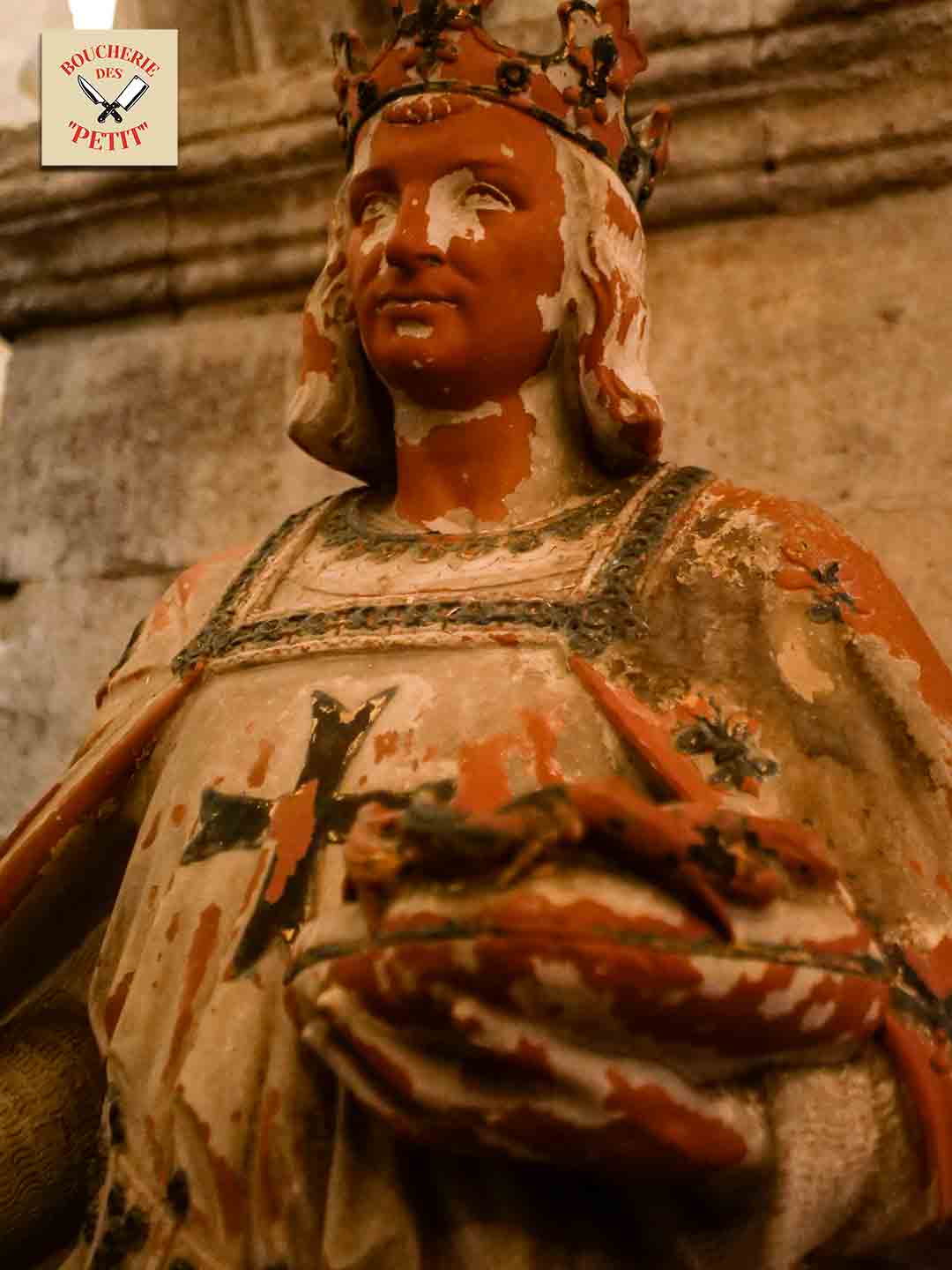 Statue dans la crypte de l'église abbatiale de Saint-Gilles